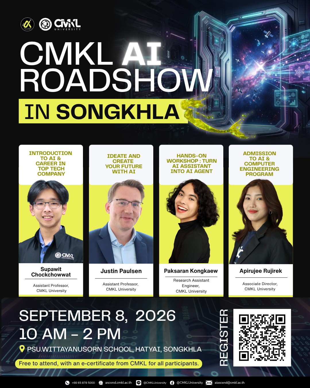 CMKL AI Roadshow, Calling All Students in Southern Thailand!